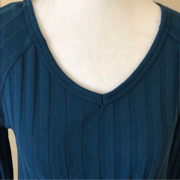 Teal ribbed sweater - Picture 3 of 8